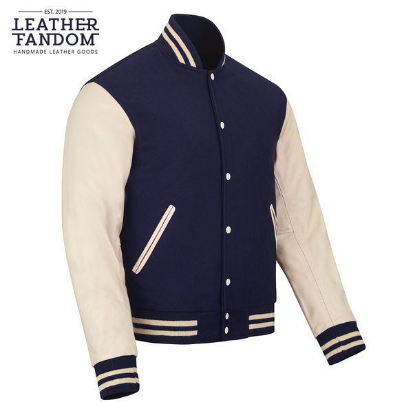 Mens Plus Size Varsity Jacket - Mens Baseball Jacket - Navy Blue Varsity Jacket { Delivered in 3 Weeks }