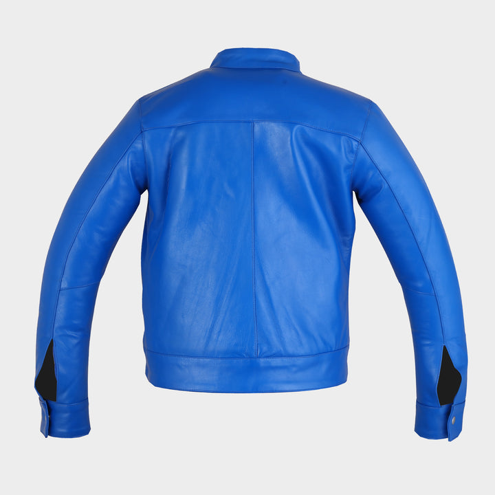 Royal Blue Leather Jacket - Womens Royal Blue Bomber Leather Jacket