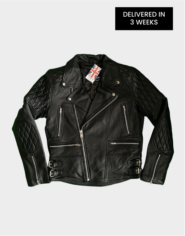 Mens Plus Size Genuine Sheepskin Motorbike Jacket - Genuine Biker Jacket { Delivered in 3 Weeks }