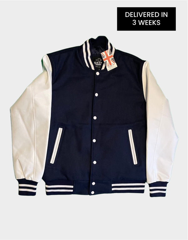 Mens Plus Size Varsity Jacket - Mens Baseball Jacket - Navy Blue Varsity Jacket { Delivered in 3 Weeks }