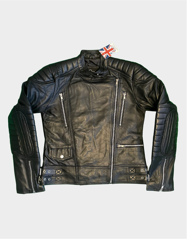 Real Genuine Sheepskin Women's Leather Bikers Jacket