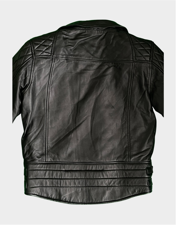 Black Mens Genuine Sheepskin Leather Jacket - Leather Fandom