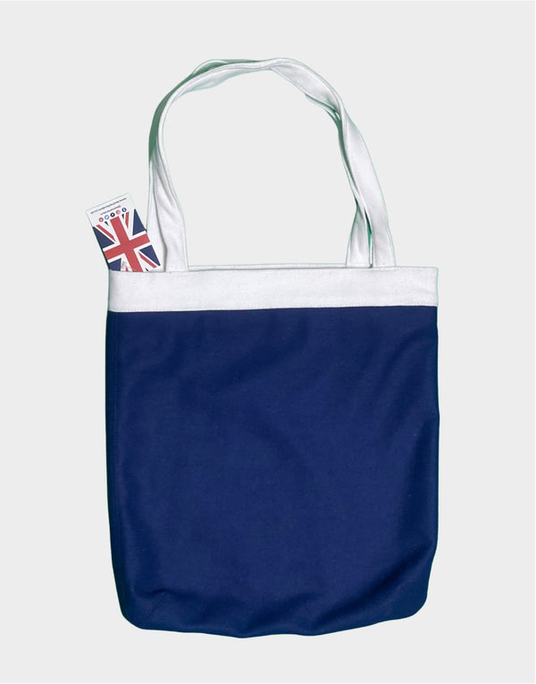 Royal Blue Wool Women Tote Bag